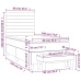 Cama box spring con colchón tela gris oscuro 90x190 cm
