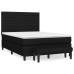 Cama box spring con colchón tela negro 140x190 cm