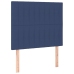 Cama box spring con colchón tela azul 120x200 cm