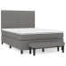 Cama box spring con colchón tela gris oscuro 140x190 cm