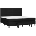 Cama box spring con colchón tela negro 200x200 cm