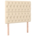 Cama box spring con colchón tela color crema 120x200 cm