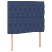Cama box spring con colchón tela azul 120x200 cm