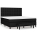 Cama box spring con colchón tela negro 180x200 cm