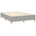 Cama box spring con colchón tela gris claro 140x190 cm