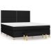 Cama box spring con colchón tela negro 180x200 cm