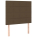Cama box spring con colchón tela marrón oscuro 120x200 cm