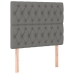 Cama box spring con colchón tela gris oscuro 90x200 cm