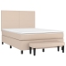 Cama box spring con colchón cuero sintético capuchino 140x190cm