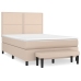 Cama box spring con colchón cuero sintético capuchino 140x190cm