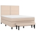 Cama box spring con colchón cuero sintético capuchino 140x190cm