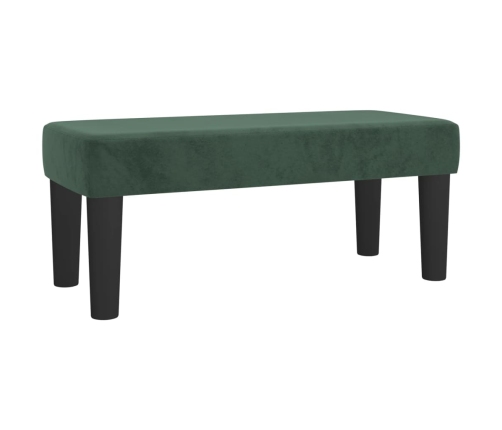 Cama box spring con colchón terciopelo verde oscuro 90x190 cm