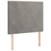 Cama box spring con colchón terciopelo gris claro 120x200 cm