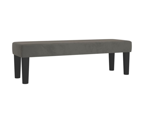 Cama box spring con colchón terciopelo gris oscuro 180x200 cm