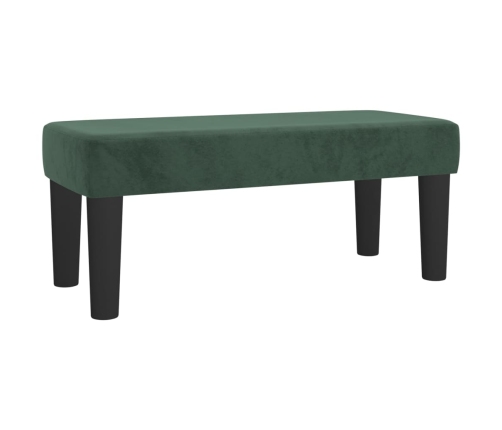 Cama box spring con colchón terciopelo verde oscuro 80x200 cm