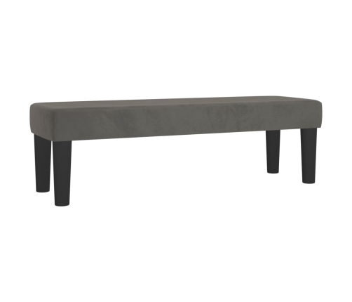 Cama box spring con colchón terciopelo gris oscuro 140x190 cm