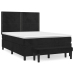 Cama box spring con colchón terciopelo negro 140x190 cm