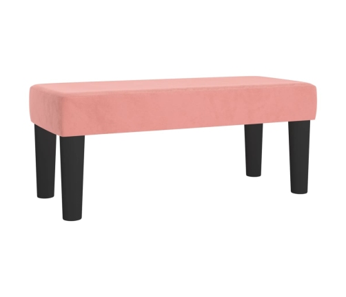 Cama box spring con colchón terciopelo rosa 90x200 cm