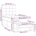 Cama box spring con colchón terciopelo negro 100x200 cm