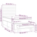 Cama box spring con colchón terciopelo gris claro 90x190 cm