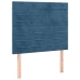 Cama box spring con colchón terciopelo azul oscuro 120x200 cm