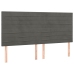 Cama box spring con colchón terciopelo gris oscuro 160x200 cm