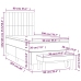 Cama box spring con colchón terciopelo rosa 90x200 cm