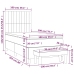 Cama box spring con colchón terciopelo rosa 100x200 cm