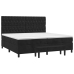 Cama box spring con colchón terciopelo negro 200x200 cm