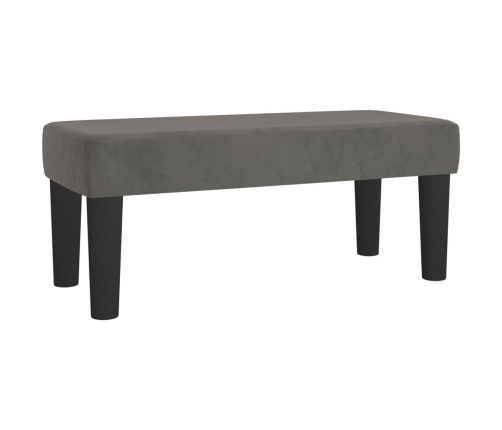 Cama box spring con colchón terciopelo gris oscuro 90x190 cm