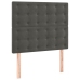 Cama box spring con colchón terciopelo gris oscuro 100x200 cm