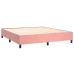 Cama box spring con colchón terciopelo rosa 200x200 cm