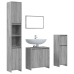 Set de muebles de baño 4 pzas madera contrachapada gris sonoma