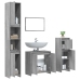 Set de muebles de baño 4 pzas madera contrachapada gris sonoma