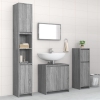 Set de muebles de baño 4 pzas madera contrachapada gris sonoma