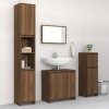 Set de muebles baño 4 pzas madera contrachapada roble marrón