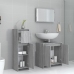 Set de muebles de baño 3 pzas madera contrachapada gris sonoma