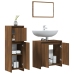 Set de muebles baño 3 pzas madera contrachapada roble marrón