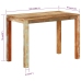 Mesa de comedor madera maciza reciclada 110x55x76 cm