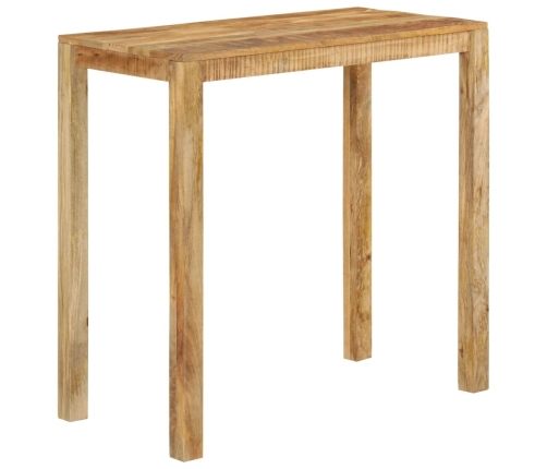 Mesa alta de bar madera maciza de mango 112x55x108 cm