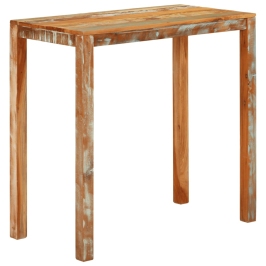 Mesa alta de bar madera maciza reciclada 112x55x108 cm