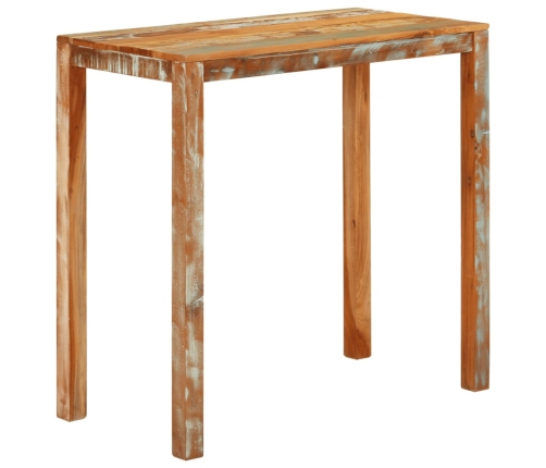 Mesa alta de bar madera maciza reciclada 112x55x108 cm