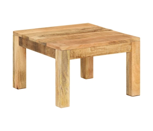 Mesa de centro de madera maciza de mango 55x55x35 cm