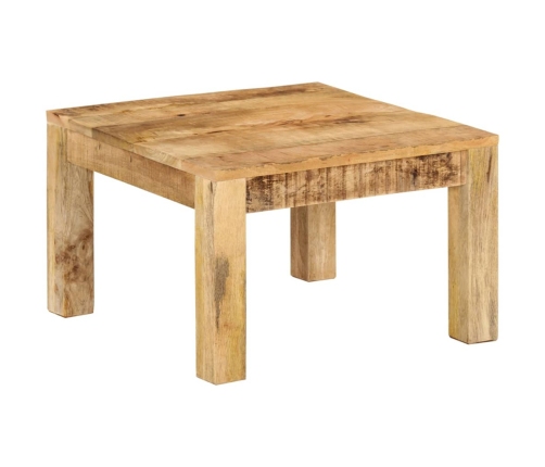 Mesa de centro de madera maciza de mango 55x55x35 cm