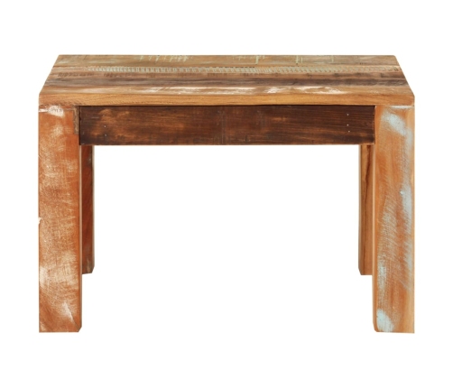 Mesa de centro de madera maciza reciclada 55x55x35 cm