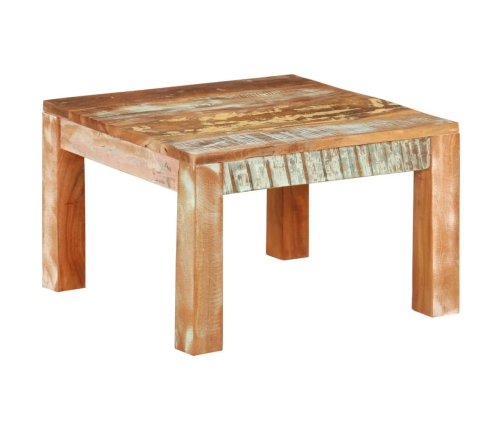 Mesa de centro de madera maciza reciclada 55x55x35 cm