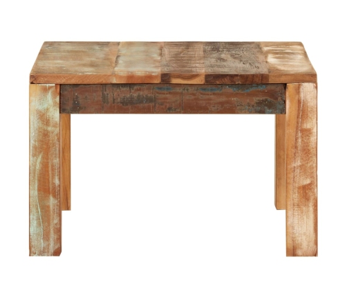 Mesa de centro de madera maciza reciclada 55x55x35 cm