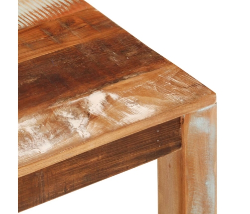 Mesa de centro de madera maciza reciclada 55x55x35 cm