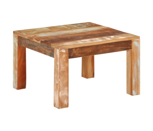 Mesa de centro de madera maciza reciclada 55x55x35 cm