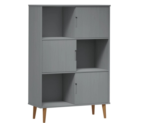 vidaXL Librería MOLDE madera maciza de pino marrón 90x35x133,5 cm